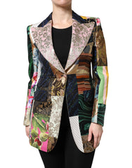 Dolce & Gabbana Multicolor Floral Patchwork Jacquard Jacket - Sport Jackets