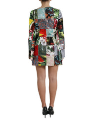 Dolce & Gabbana Multicolor Floral Patchwork Shift Mini Dress - Dresses
