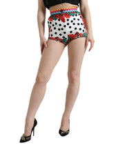 Dolce & Gabbana Multicolor Floral Polka Dot Hot Pants Shorts - IT40|S - Short Trousers