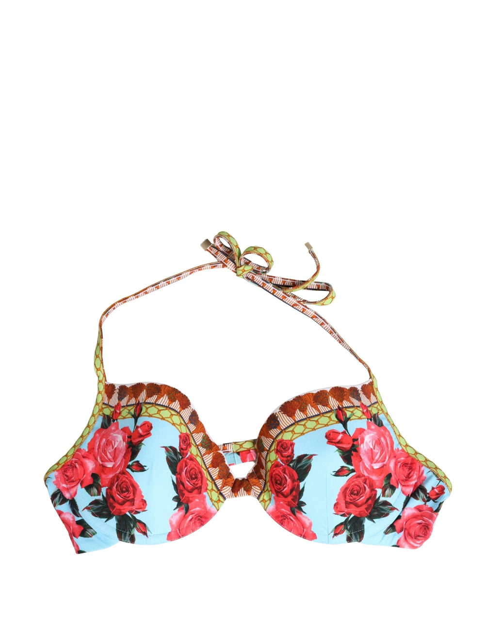 Dolce & Gabbana Πολύχρωμο Μπικίνι με Λουλούδια και Δέσιμο στο Λαιμό - IT4 | L