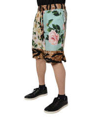 Dolce & Gabbana Multicolor Floral Print Men Bermuda Shorts - Bermudas