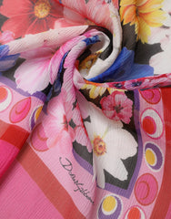 Dolce & Gabbana Multicolor Floral Print Shawl Stole 200cm x 120cm Scarf