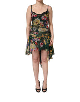 Dolce & Gabbana Többszínű Virágmintás Ujjatlan Miniruházat - IT40|S
