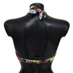 Dolce & Gabbana Multicolor Floral Print Swimwear Bikini Tops - IT1 | XS - Swimwear Tops