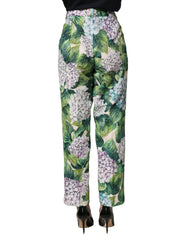 Dolce & Gabbana Multicolor Floral Print Tapered Trouser Pants - IT40|S