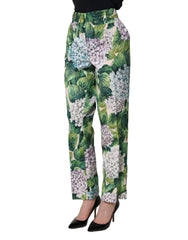 Dolce & Gabbana Multicolor Floral Print Tapered Trouser Pants - IT40|S