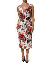 Dolce & Gabbana Multicolor Floral Print Viscose Sheath Dress - Dresses