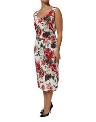 Dolce & Gabbana Multicolor Floral Print Viscose Sheath Dress - Dresses
