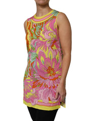 Dolce & Gabbana Multicolor Floral Roundneck Sleeveless Top - IT48 | XL - Tank Tops
