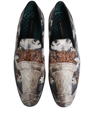 Dolce & Gabbana Multicolor Floral Tapestry Embroidery Loafer Shoes - EU44/US11