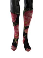 Dolce & Gabbana Multicolor Floral Tulip Nylon Socks - Hosiery