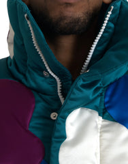 Dolce & Gabbana Multicolor Floral Windbreaker Puffer Jacket - IT52 | XL - Windbreakers