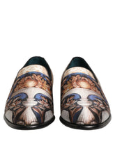Dolce & Gabbana Multicolor Fruit Print Velvet Loafers Shoes - EU44/US11