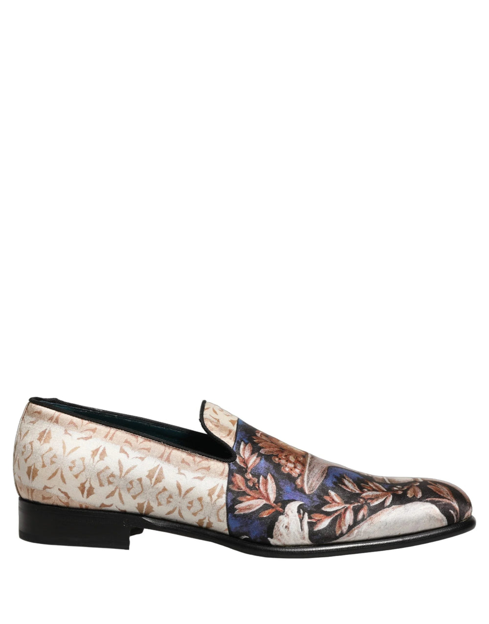 Dolce & Gabbana Multicolor Fruit Print Velvet Loafers Shoes - EU44/US11