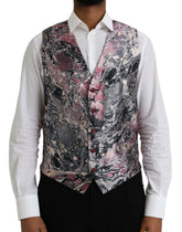 Dolce & Gabbana Multicolor Galaxy Silk Waistcoat Formal Vest - IT48 | M - Vests