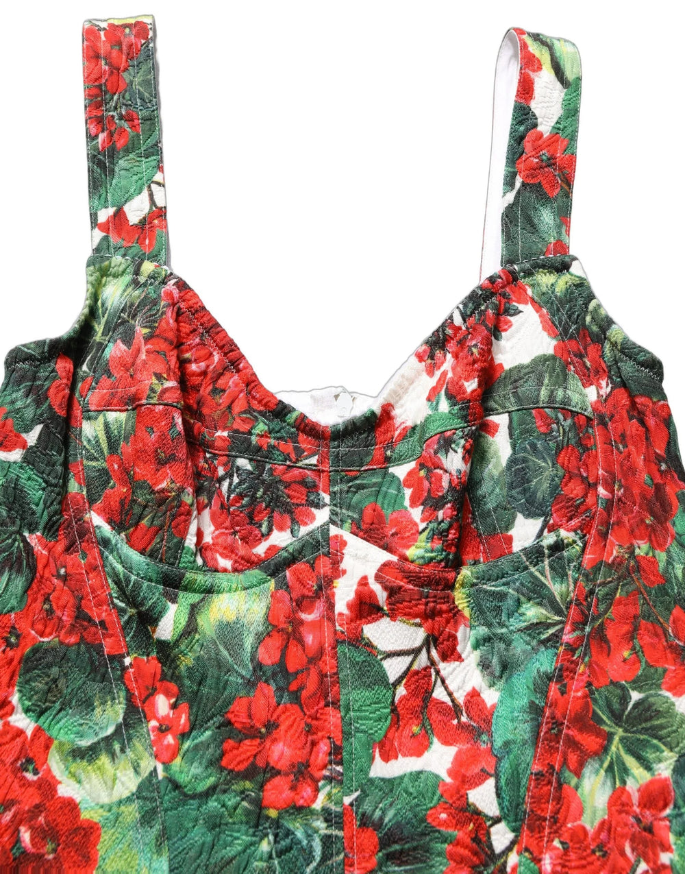 Dolce & Gabbana Multicolor Geranium Print A-line Mini Dress - IT38 | XS