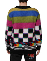Dolce & Gabbana Multicolor Glitch Design Pullover Sweater - IT42 | XS - Sweaters