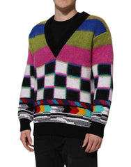 Dolce & Gabbana Multicolor Glitch Design Pullover Sweater - IT42 | XS - Sweaters