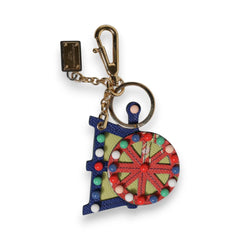 Dolce & Gabbana Multicolor Gold Tone Carretto Keychain Keyring - Keychains