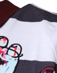 Dolce & Gabbana Multicolor Graphic Collared Polo T-shirt - IT52 | XL - Polos