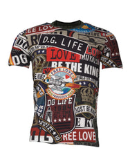 Dolce & Gabbana Multicolor Graphic Print Cotton Crew Neck T-shirt - T-Shirts