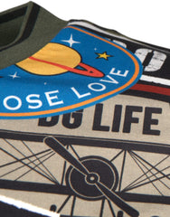 Dolce & Gabbana Multicolor Graphic Print Cotton Crew Neck T-shirt - T-Shirts