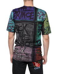 Dolce & Gabbana Multicolor Graphic Print Cotton T-shirt - IT44 | XS - T-Shirts