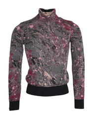 Dolce & Gabbana Multicolor Graphic Turtle Neck Men Sweater - IT46 | S - Sweaters