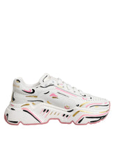 Dolce & Gabbana Multicolor Hand Painted DAYMASTER Sneaker Shoes - EU35/US4.5 - Sneakers