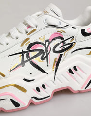 Dolce & Gabbana Multicolor Hand Painted DAYMASTER Sneaker Shoes - EU35/US4.5 - Sneakers