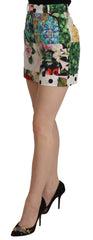 Dolce & Gabbana Multicolor High Waist Hot Pants Shorts - IT36 | XS - Short Trousers