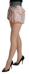 Dolce & Gabbana Multicolor High Waist Hot Pants Shorts - Short Trousers