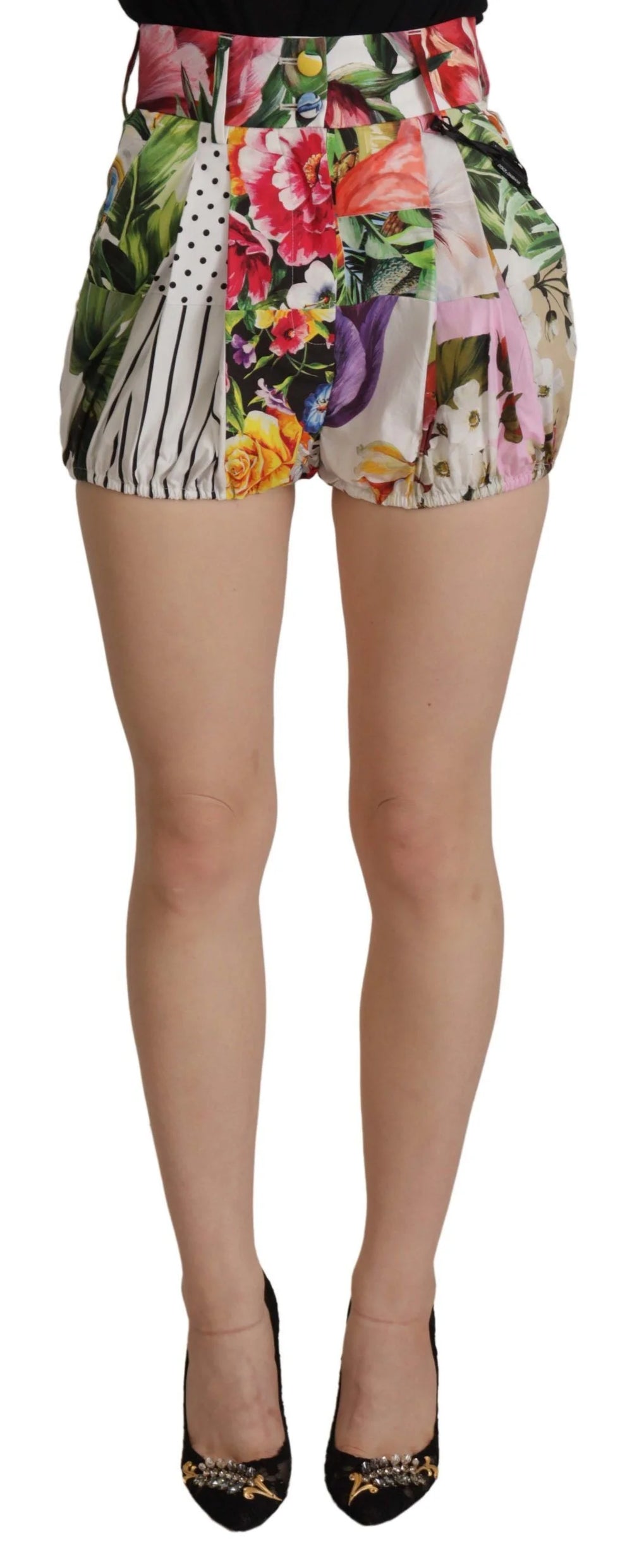 Dolce & Gabbana Multicolor High Waist Hot Pants Shorts - Short Trousers