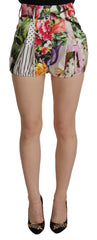 Dolce & Gabbana Multicolor High Waist Hot Pants Shorts - Short Trousers