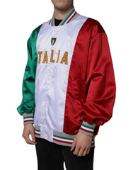 Dolce & Gabbana Multicolor Italia Button Down Bomber Jacket - Bomber Jackets