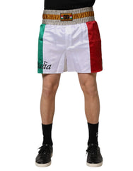Dolce & Gabbana Multicolor Italia Polyester Bermuda Shorts - IT44 | XS