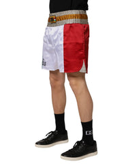 Dolce & Gabbana Multicolor Italia Polyester Bermuda Shorts - IT44 | XS