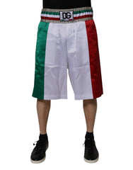Dolce & Gabbana Multicolor Italia Polyester Bermuda Shorts - IT50 | L - Bermudas