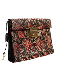 Dolce & Gabbana Multicolor Jacquard Floral Document Briefcase Bag - Briefcases