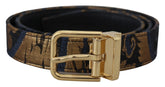 Dolce & Gabbana Multicolor Jacquard Leather Logo Buckle Belt - 75 cm / 29,5 Inches - Belts