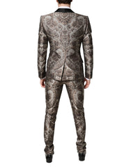Dolce & Gabbana Multicolor Jacquard Single Breasted 3 Piece Suit - IT46 | S - Pant Suits