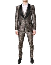 Dolce & Gabbana Multicolor Jacquard Single Breasted 3 Piece Suit - IT46 | S - Pant Suits