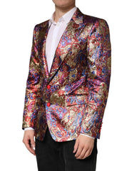 Dolce & Gabbana Multicolor Jacquard Single Breasted Blazer - IT48 | M