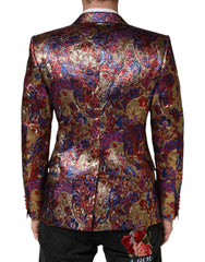 Dolce & Gabbana Multicolor Jacquard Single Breasted Blazer - IT48 | M