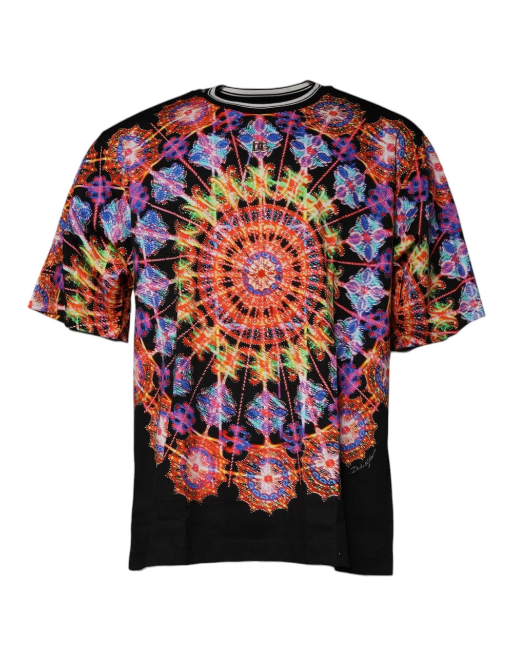 Dolce & Gabbana Multicolor Kaleidoscope Men Short Sleeves T-shirt - IT58 | 3XL - T-Shirts