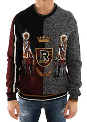 Dolce & Gabbana Multicolor KING Knight Monkey Knitted Cashmere Wool Sweater - IT48 | M - Sweaters