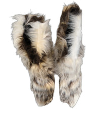 Dolce & Gabbana Botas Zapatos de Faux Fur Multicolor - EU44/US11