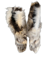 Dolce & Gabbana Multicolor Knee High Faux Fur Boots Shoes - EU44/US11
