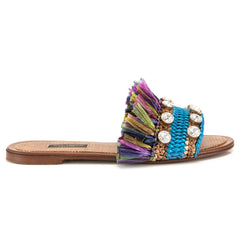 Dolce & Gabbana Multicolor Lambskin Women Sandal - EU36/US6 - Sandals