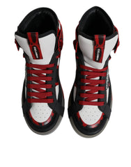 Dolce & Gabbana Multicolor Leather High Top Sneakers Shoes - Sneakers